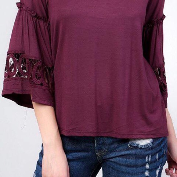 Burgundy blouse. - Picture 2 of 2